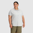 Outdoor Research Astroman Short Sleeve Sun Shirt Plus - Women's - Pebble - on model